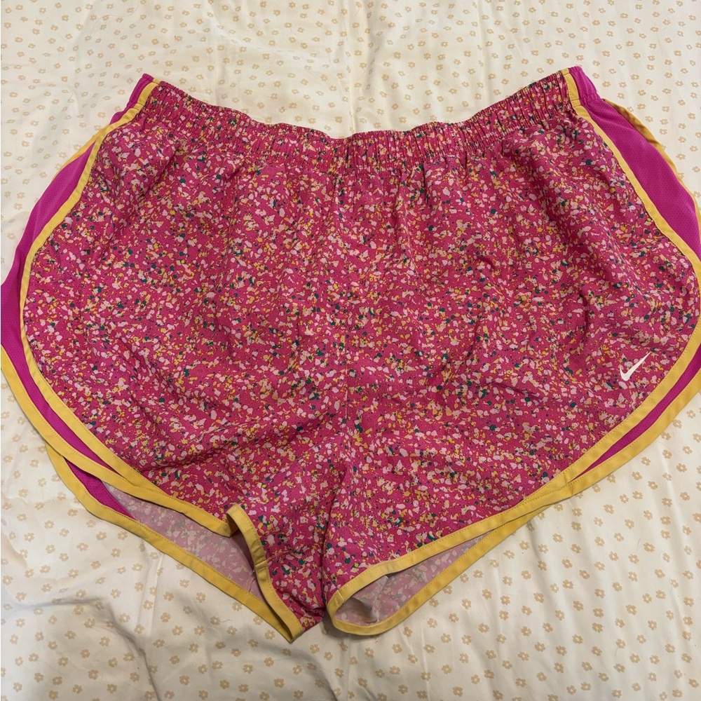 Plus size Nike shorts 2xl pink and yellow
